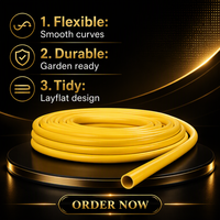 Tuyau plat en PVC jaune flexible pour l'irrigation, diamètre intérieur de 1 à 8 pouces, pression de 10 bars, certifié ISO 9001 pour l'arrosage des jardins