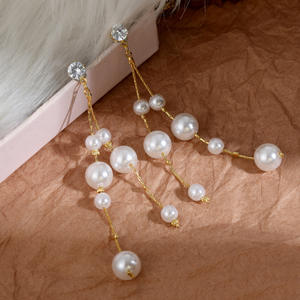 2025 nouveau haute qualité nouvelle mode à la mode tempérament élégant or Long gland perle perles boucles d'oreilles pour les femmes dames fête - Product Image 5