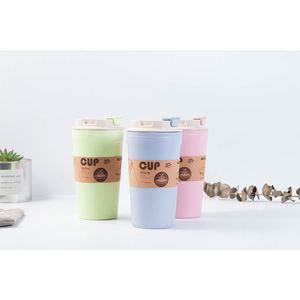 Tazas Reutilizables de Silicona de Doble Uso para Café y Té con Leche, Material de Paja de Trigo para Protección Contra Agua Hirviendo - Product Image 2