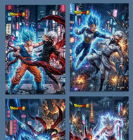 Cartes de collection d'art Dragon Ball Anime Rampage PGU Culture, cartes à jouer personnages DBZ en papier coloré pour enfants, jouets cadeaux