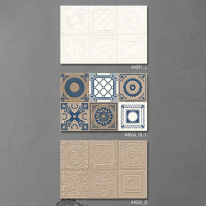 Carreaux muraux en céramique numérique haute brillance classiques 12x18 pouces, design rustique rouge pour intérieurs résidentiels - Product Image 6