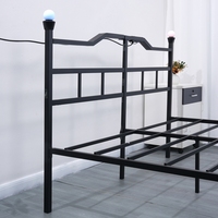 Lit pliant portable en acier robuste et durable, de taille Queen, haute capacité de charge, idéal pour hôtel, dortoir, appartement, école