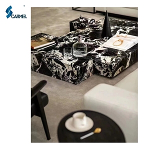 New Grand Antique bảng đá cẩm thạch vàng đen gạch đá cẩm thạch cho ngoài trời và trong nhà Đá Cẩm Thạch Bàn cà phê hình chữ nhật - Product Image 6