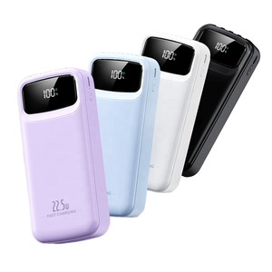 Promotion Colorful Power Bank 20000mah With Built in 4 Cables Travel Friendly USB-C Portable Charger PD 22.5W Fast Charging