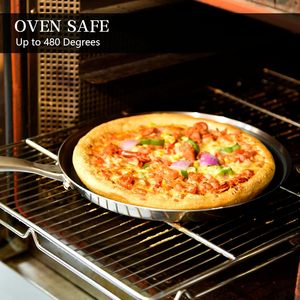 11inch thép không gỉ Crepe <span class=keywords><strong>Pan</strong></span>, tổ ong lớp phủ phẳng <span class=keywords><strong>Skillet</strong></span> TAWA dosa Tortilla Omelet <span class=keywords><strong>griddle</strong></span> <span class=keywords><strong>Pan</strong></span>, PFOA miễn phí, - Product Image 5