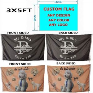 โปรโมชั่นธงพิมพ์ลายกลางแจ้งขนาด 3x5 ฟุต ธงสั่งทำพิเศษ 3x5 ฟุต แบบสองด้าน พิมพ์ลายแบบ Sublimation ธงเปล่าสำหรับออกแบบโลโก้ ธงและป้ายสั่งทำ - Product Image 3