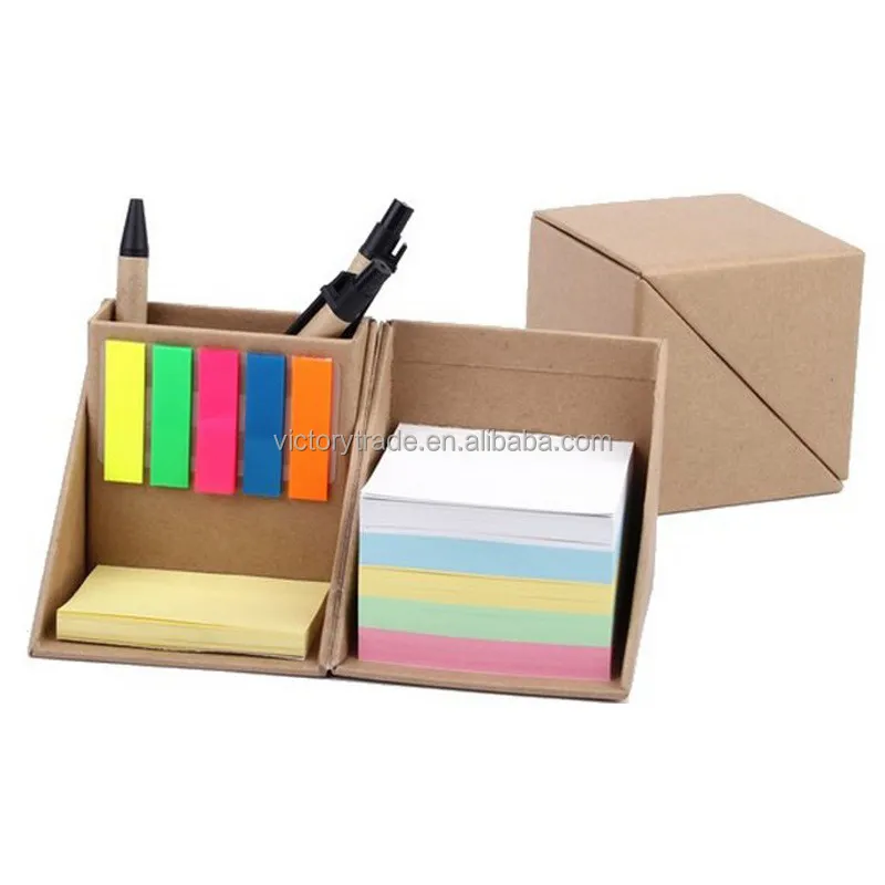 V-TW18 Promotion Cadeau Pliable Boîte de Cube Mémo Notes Avec Porte-Stylo