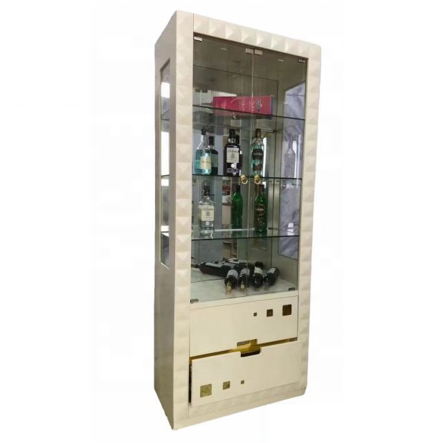 Stylish Tall Glass Display Wine Cabinet Good Quality Metal Storage for Home Living Room Kitchen Dining Hotel Furniture
