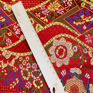 Tissu jacquard brocart <span class=keywords><strong>japonais</strong></span> de haute qualité, brillant, métallique, à fleurs, pour <span class=keywords><strong>kimono</strong></span> élégant, sac, prix de gros bon marché - Product Image 4