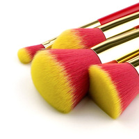 Ensemble de 10 pinceaux de maquillage ombrés, poils synthétiques, manche en bois, applicateurs pour le visage, les yeux et les lèvres, pinceaux plats, éventail, angulaires, pour le blush et le smudge