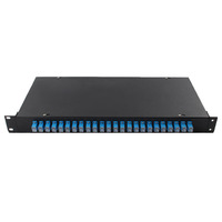 Boîtier terminal fibre optique 12 cœurs monté en rack, compatible SC/UPC, en tôle galvanisée, température d'exploitation -40°C~+85°C, pour télécommunications