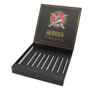 Boîtes rigides artisanales en or de qualité supérieure, humidificateurs à cigares avec carton, fermeture magnétique, forme carrée - Product Image 3