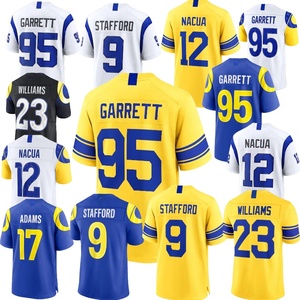 Nuovo Stile all'Ingrosso: Los Angeles Cucito # 99 Donald # 9 Stafford # 12 Nacua # 23 Williams # Maglia da Football Americano 17 Adams - Product Image 1