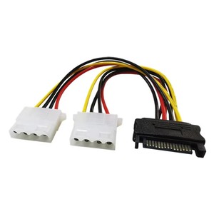 <span class=keywords><strong>Adaptateur</strong></span> double <span class=keywords><strong>Molex</strong></span> pour <span class=keywords><strong>alimentation</strong></span> <span class=keywords><strong>SATA</strong></span> 4 broches mâle <span class=keywords><strong>vers</strong></span> double IDE 4 broches <span class=keywords><strong>femelle</strong></span> pour extension d'<span class=keywords><strong>alimentation</strong></span> de disque dur - Product Image 1