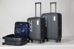 Valise de luxe de qualité supérieure, nouvelle valise en polycarbonate thermoformé avec poche avant pour les voyages, roues et poignée assorties - Product Image 2