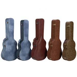 Tissu denim lavé avec compartiment pour accessoires Étui pour instruments durs électriques classiques Étui pour <span class=keywords><strong>guitare</strong></span> acoustique en bois - Product Image 6