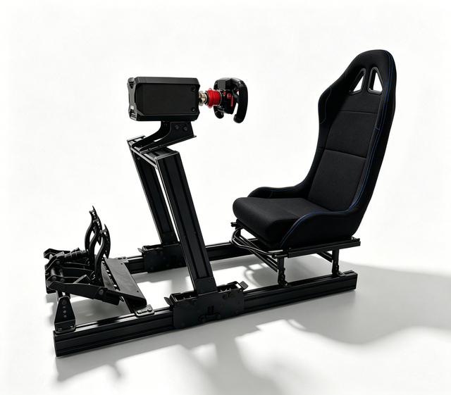 Foldable Racing Simulator Cockpit 4080 Aluminum Profile Multi-Angle Adjustable Gaming Racing Seat for Logitech Moza Fanatec