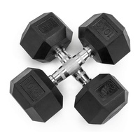 Ensemble d'haltères hexagonales personnalisées avec logo, équipement de gym et d'haltérophilie, haltères en caoutchouc pour l'entraînement physique