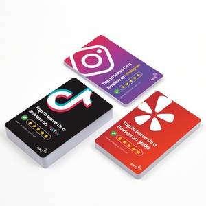 รีวิวการ์ดโซเชียลมีเดีย NFC แบบกำหนดเองจากโรงงานบน Tiktok Business RFID NFC การ์ดรีวิวดี - Product Image 3
