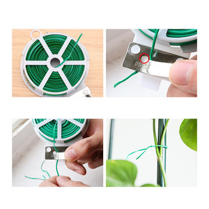 Attache torsadée pour plantes de jardin de 328 pieds avec coupe-fil intégré pour <span class=keywords><strong>le</strong></span> jardinage, la maison et l'organisation du bureau - Product Image 2