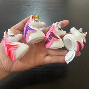 ISMAN 10g Contenants vides pour baume à lèvres en forme de licorne mignonne, étuis à rouge à lèvres animaux de dessin animé pour enfants, pots cosmétiques, emballages de maquillage - Product Image 2