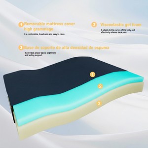 Materasso in Memory Foam Rinfrescante da 6-12 Pollici, Moderno, Durevole, a Lunga Durata, con <span class=keywords><strong>Spugna</strong></span> ad Alta Resilienza Compressa, per Camera da Letto - Product Image 5