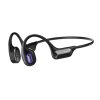 Écouteurs à conduction osseuse ouverte, 7-8 heures d'autonomie en conversation, sans fil V5.2, haut-parleur 10 mm, appels HD, LED, étanchéité IPX4