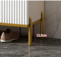 Table console de style moderne en or sur mesure avec armoire murale miroir, panneau en bois, meubles de salon pour la maison ou l'hôtel