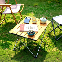 Ensemble table et chaises pliantes d'extérieur en alliage d'aluminium Tench AL16 avec logo personnalisé, 3 pièces, portable, résistant à la corrosion, type « egg roll »