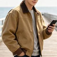 Vêtements d'extérieur décontractés avec logo personnalisé, blousons bomber pour hommes, veste personnalisée