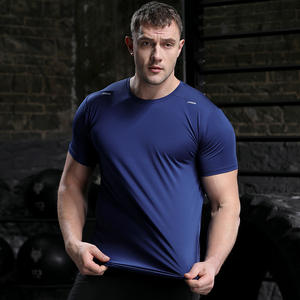 RUIQUWIN OEM Hombres 100% Algodón Secado rápido Transpirable Slim Fit Athletic Gym Sports Camiseta - Product Image 4