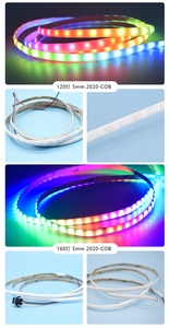 Siêu hẹp PCB 5 mét 160 200led pixels linh hoạt COB Strip ánh sáng dotless dòng nước địa chỉ WS2812 rgbic COB <span class=keywords><strong>LED</strong></span> Strip <span class=keywords><strong>Lights</strong></span> - Product Image 6