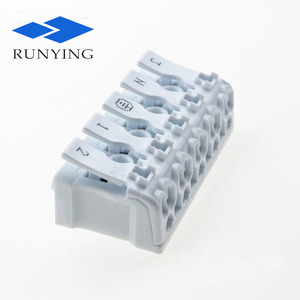 Connecteur en plastique à fil poussoir rapide blanc à 5 broches éclairage led extérieur <span class=keywords><strong>borne</strong></span> de connexion de câble autobloquante en nylon - Product Image 3