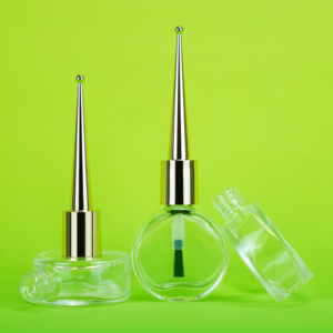 Chai thủy tinh trong suốt 14ml/15ml đựng dầu dưỡng móng, sơn gel, mỹ phẩm, nắp vàng kèm cọ, dùng cho salon - Product Image 5