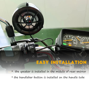 Diy motosiklet Mp3 çalar motosiklet ses Fm radyo motosiklet <span class=keywords><strong>alarm</strong></span>ı hoparlör ve uzaktan kumanda ile Bt eller serbest Usb Sd - Product Image 3