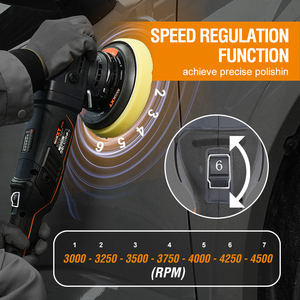 Maxxt 710W hành động kép xe đánh bóng và đệm máy Kit với 15mm quỹ đạo Kích thước xe chi tiết máy - Product Image 5