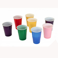Gobelets jetables écologiques en PP de 16 oz et 18 oz, anti-fuite, sans BPA, blanc à l'intérieur et rouge à l'extérieur, pour les fêtes de mariage