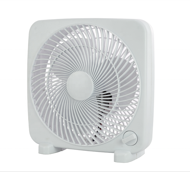 Hot Sale 9 Inch 30cm Silent Box Fan Simple Mini Assembled Design Full Plastic with Mechanical Control for Anti-Rust