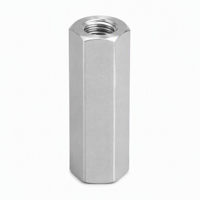 Espaciador hexagonal de rosca hembra, de aluminio y acero inoxidable, mecanizado por CNC, perno de conexión, rosca de longitud personalizada, elemento de fijación OEM