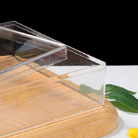 Boîte à tiramisu grande en plastique transparent de qualité alimentaire avec couvercle, idéale pour le stockage de gâteaux et comme boîte cadeau