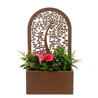 Jardinière murale en fer forgé inspirée de la nature, décoration de jardin extérieure pour balcon