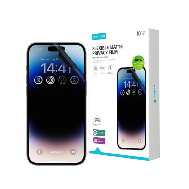 Rock Space Pelicula Hidrogel TPU Matte Privacy Hydrogel Cutting Machine Sheet Screen Protector Films for Iphonene