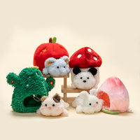 Jouets en peluche doux pour chiens avec décoration maison champignon, mignon éléphant en peluche, breloque de sac, cadeau d'anniversaire, vente en gros et au détail