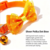 Collier pour animaux de compagnie à pois avec clochette, nœud papillon réglable pour chat et chien, accessoire de mode toutes saisons, fournisseur en gros