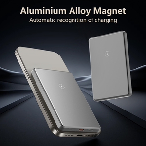 Banque d'alimentation magnétique sans fil en alliage d'aluminium ultra mince 5000mAh PD20W Charge rapide Mini Powerbanks portables pour <span class=keywords><strong>Huawei</strong></span> - Product Image 2