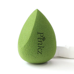 Pinkz OEM personnalisé en gros cosmétiques sans latex vert olive biseau beauté éponges pour le visage fond de teint maquillage mélangeurs outils nouveau - Product Image 1