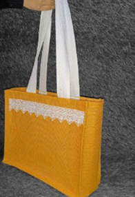 Premium Jute <b>Bag</b> With Lace Customizable Strap 1 1.9L Capacity 14x16x5 Reusable Natural Fiber Shopping Tote Made in India - Product Image 3