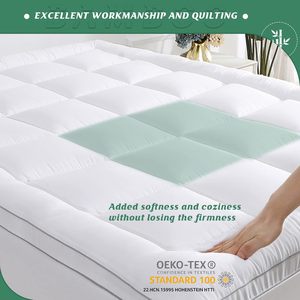 Surmatelas Queen Size en Rayonne et Bambou Rembourré 900 g/m² avec Remplissage 3D Alternative Neige, Rafraîchissant et Extra Épais – Fabrication Chinoise - Product Image 4