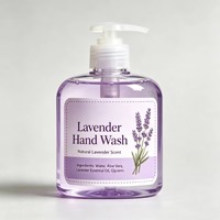 Étiquette d'emballage pour soins personnels, film laminé imprimé offset de haute qualité, autocollant personnalisé, savon liquide pour les mains à la lavande