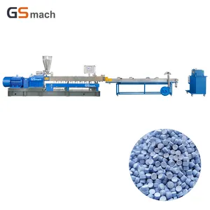 twin screw plastic extruder line abs pa compounding pellet glass fiber extruder granulator plastic